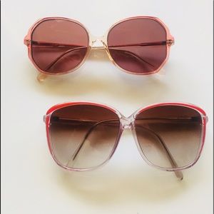 Vintage sunglasses circa 70’s. Clear rose tint